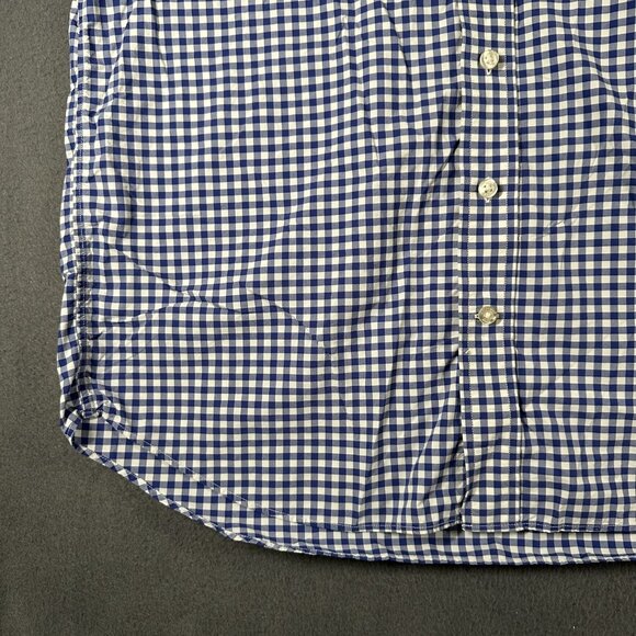 Vineyard Vines Shirt Mens Large Blue White Gingham Classic Fit Tucker Nylon - Picture 9 of 14